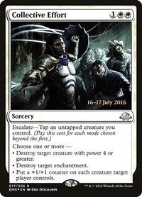 Collective Effort, Prerelease Cards