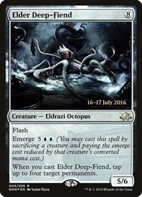 Elder Deep-Fiend, Prerelease Cards