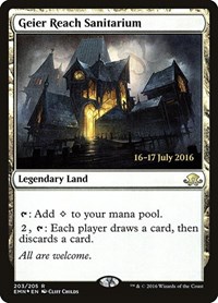 Geier Reach Sanitarium, Prerelease Cards