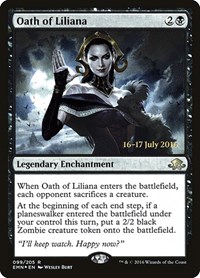 Oath of Liliana, Prerelease Cards