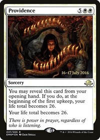 Providence, Prerelease Cards