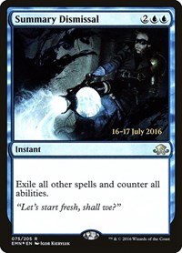 Summary Dismissal, Prerelease Cards