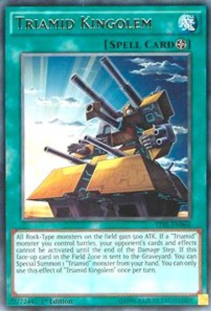 Triamid Kingolem, 1st-edition, front