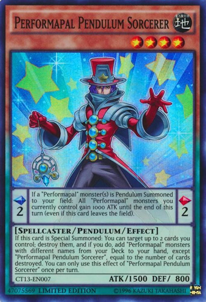 Performapal Pendulum Sorcerer, Limited, front