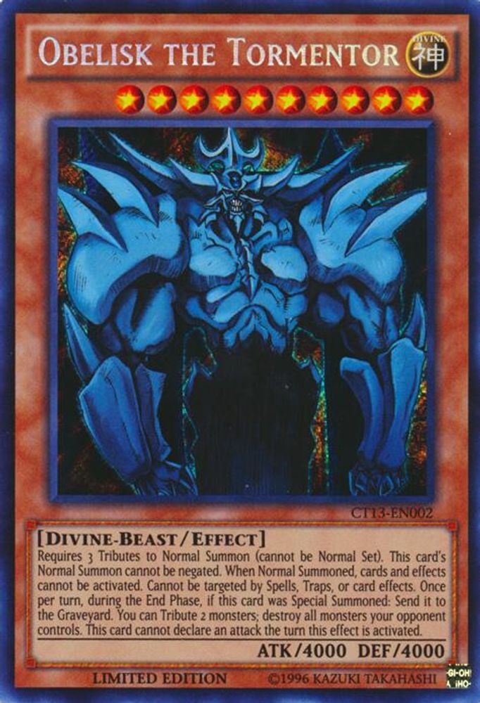 Obelisk the Tormentor, Limited, front
