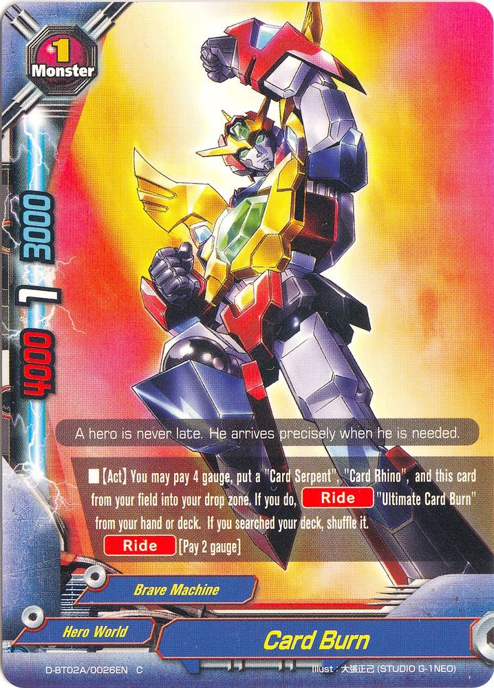 Card Burn, Standard, front
