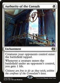 Authority of the Consuls (KLD), Prerelease Cards
