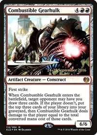 Combustible Gearhulk, Prerelease Cards