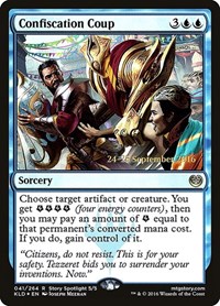 Confiscation Coup, Prerelease Cards