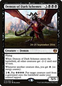 Demon of Dark Schemes, Prerelease Cards