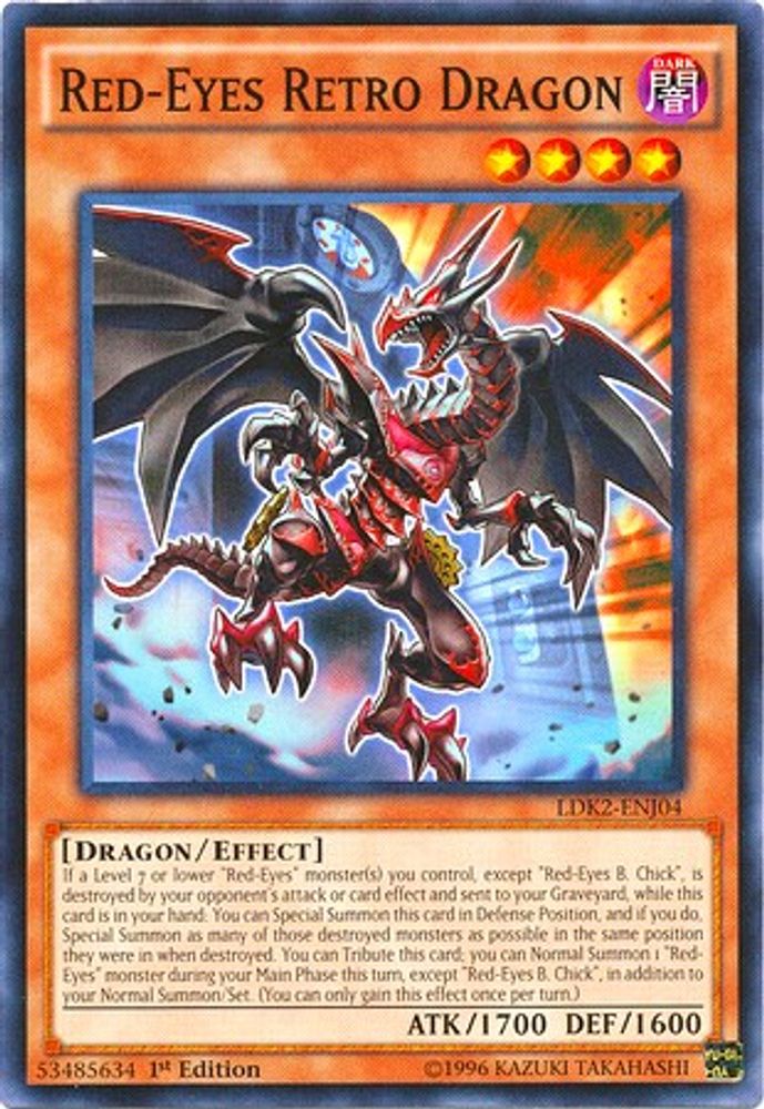 Red-Eyes Retro Dragon, 1st-edition, front