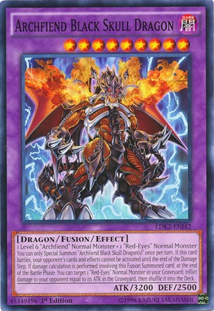 Archfiend Black Skull Dragon, 1st-edition, front