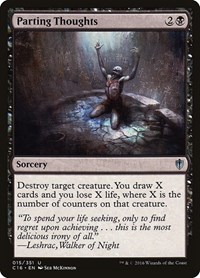 Parting Thoughts, Commander 2016
