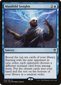 Manifold Insights, Commander 2016