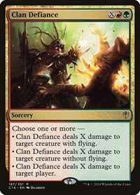 Clan Defiance, Commander 2016