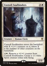 Custodi Soulbinders, Commander 2016