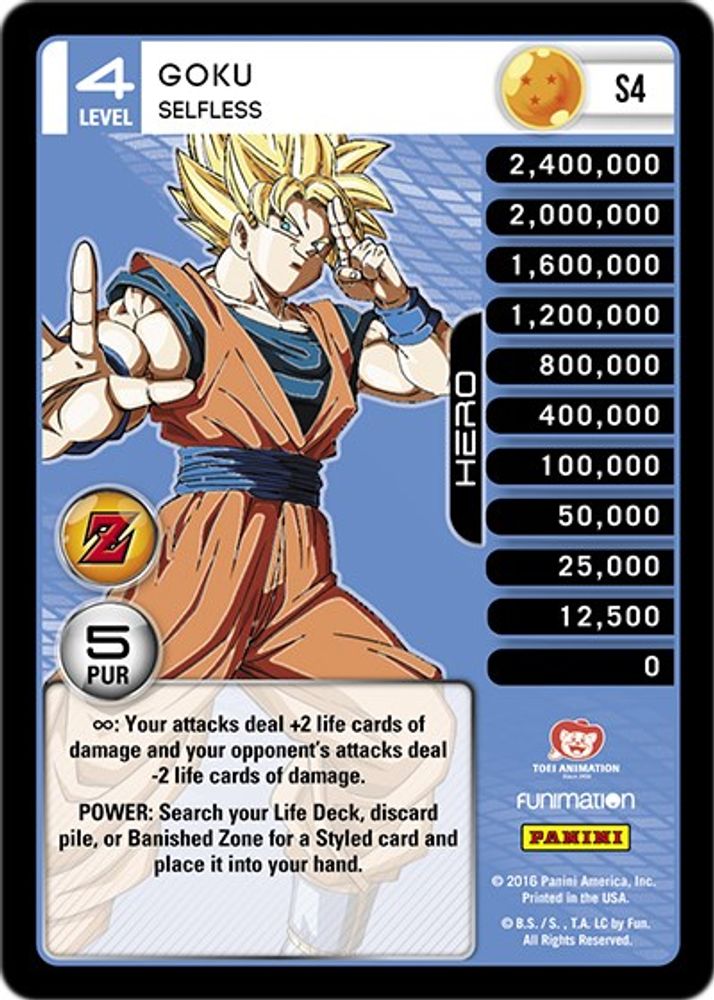 Goku - Selfless (Rainbow Parallel Foil), Standard, front