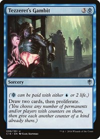 Tezzeret's Gambit, Commander 2016