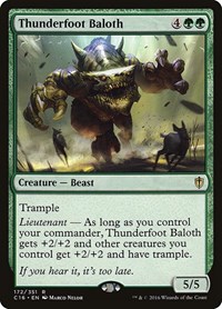 Thunderfoot Baloth, Commander 2016