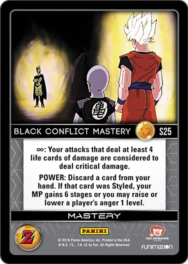 Black Conflict Mastery (Rainbow Parallel Foil), Standard, front