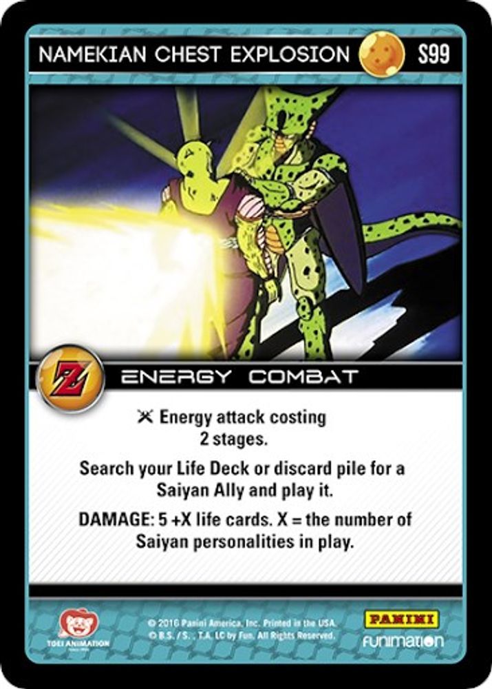 Namekian Chest Explosion, Standard, front