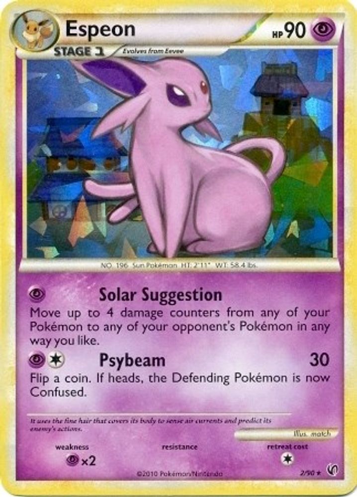 Espeon - 2/90 (HGSS Undaunted - Cracked Ice Holo)
