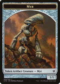 Myr // Bird (002) Double-Sided Token, Commander 2016