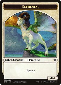 Elemental // Soldier Double-Sided Token, Commander 2016