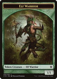 Elf Warrior // Zombie Double-Sided Token, Commander 2016
