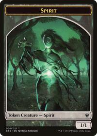 Spirit (001) // Spirit (006) Double-Sided Token, Commander 2016