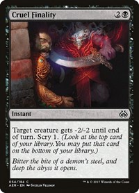 Cruel Finality, Aether Revolt