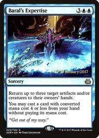 Baral's Expertise, Prerelease Cards
