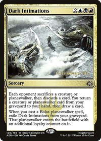 Dark Intimations, Prerelease Cards