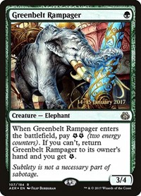 Greenbelt Rampager, Prerelease Cards