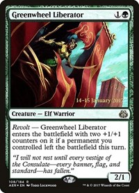 Greenwheel Liberator, Prerelease Cards