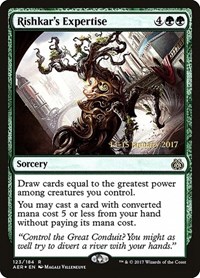 Rishkar's Expertise, Prerelease Cards