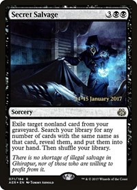 Secret Salvage, Prerelease Cards