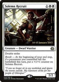 Solemn Recruit, Prerelease Cards