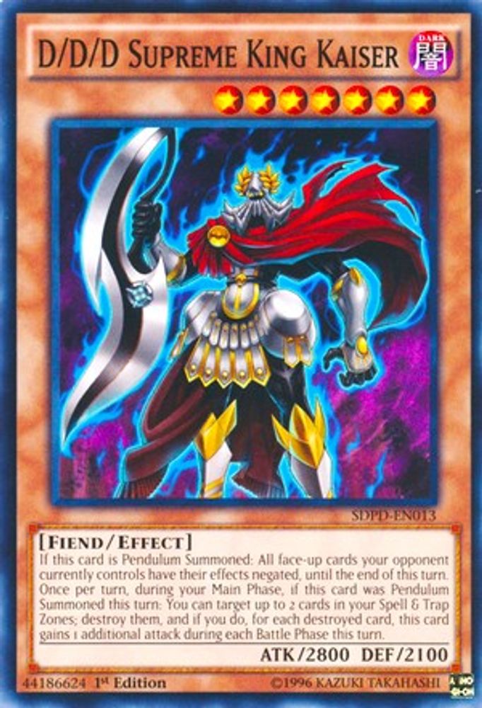 D/D/D Supreme King Kaiser, 1st-edition, front