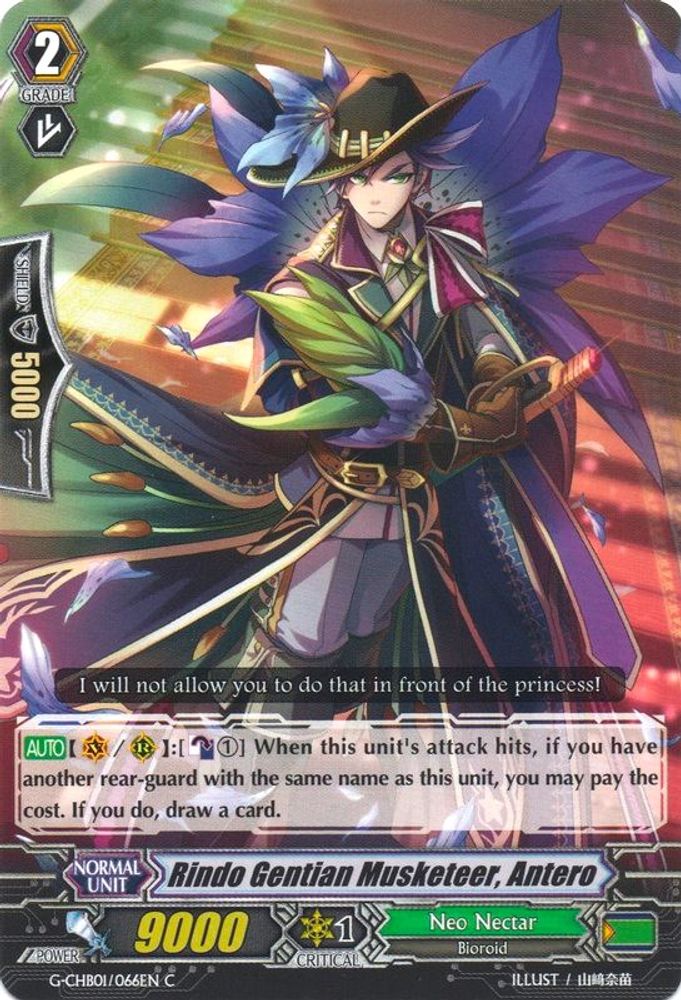 Gentian Musketeer, Antero, Standard, front