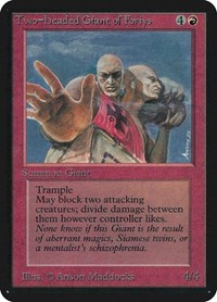 Two-Headed Giant of Foriys, Alpha Edition