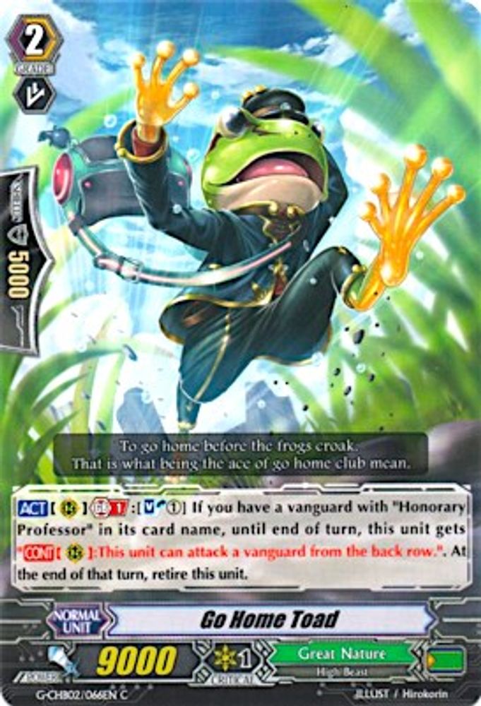 Go Home Toad, Standard, front
