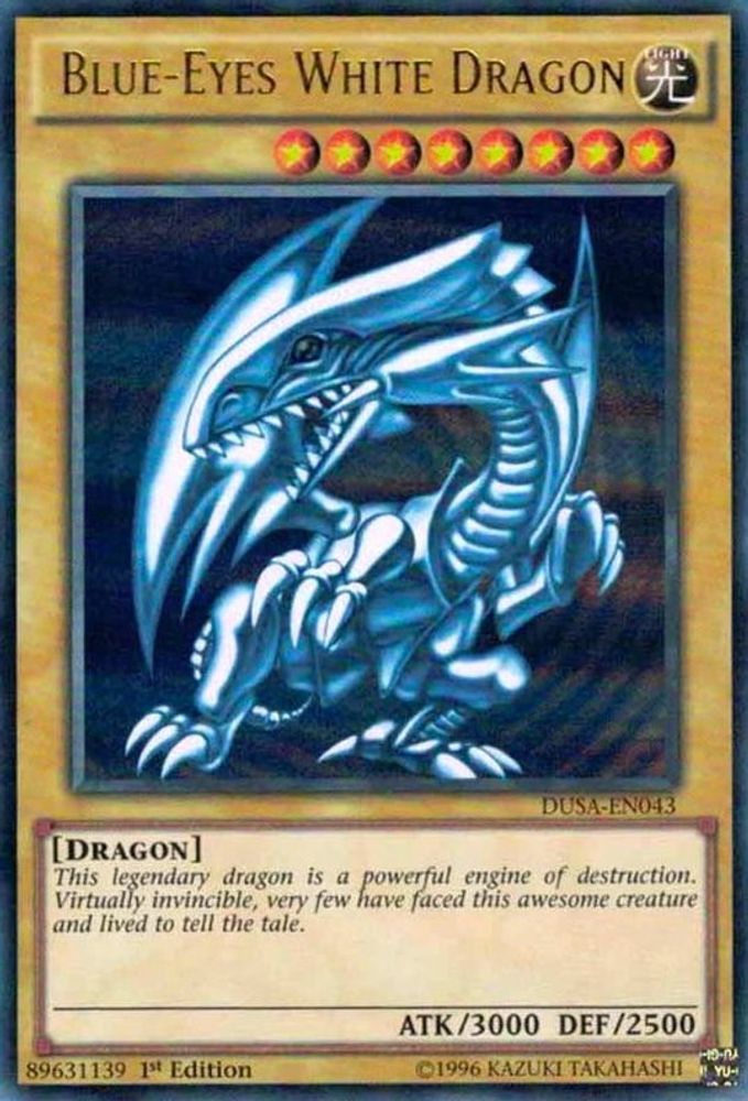 Blue-Eyes White Dragon, 1st-edition, front