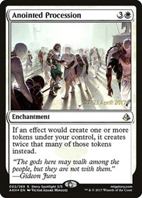 Anointed Procession, Prerelease Cards