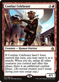 Combat Celebrant, Prerelease Cards