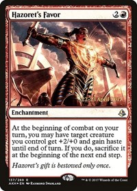 Hazoret's Favor, Prerelease Cards