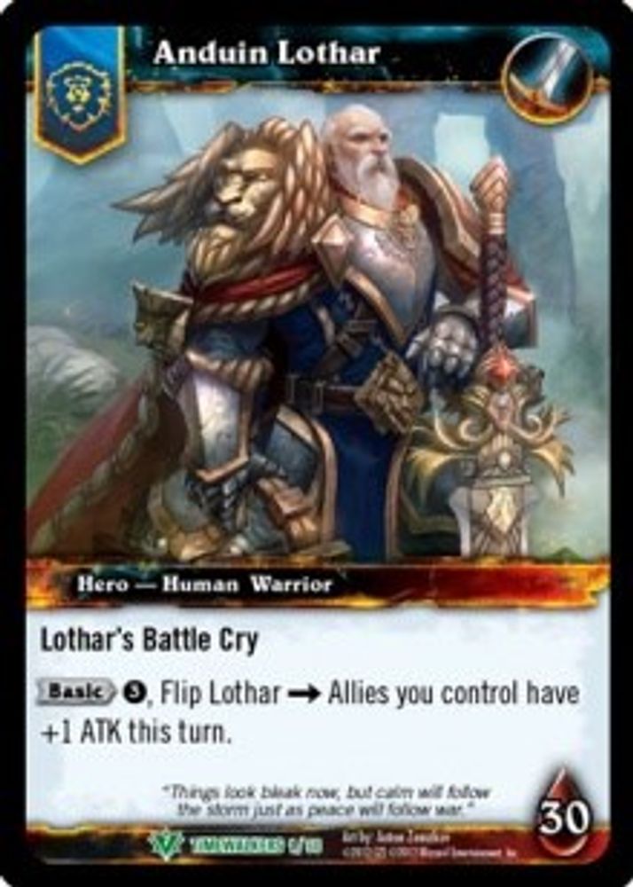 Anduin Lothar, Standard, front