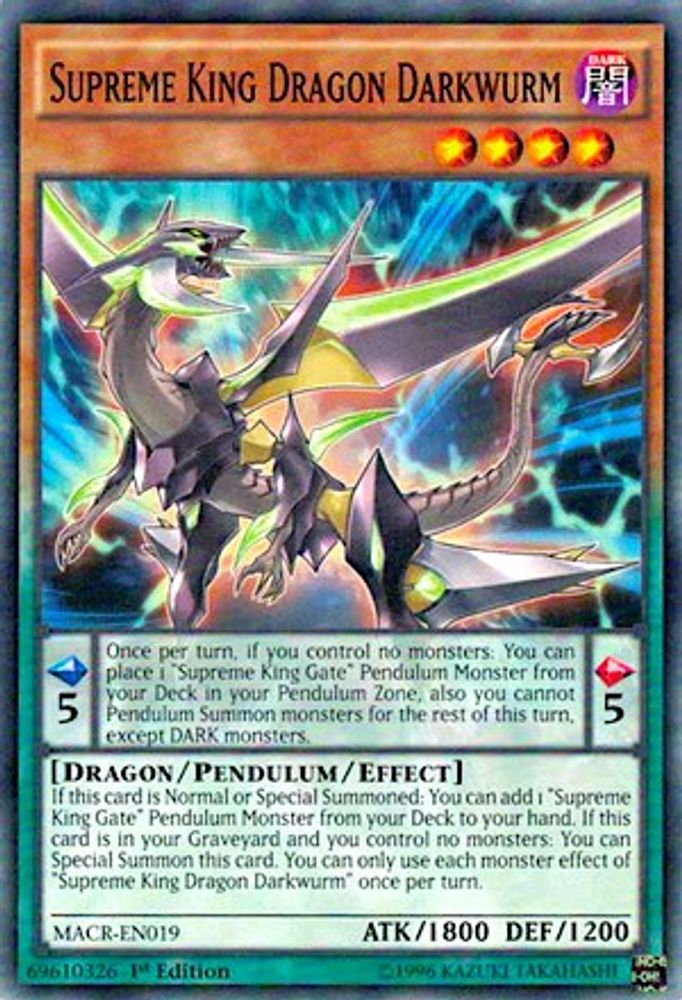 Supreme King Dragon Darkwurm, 1st-edition, front