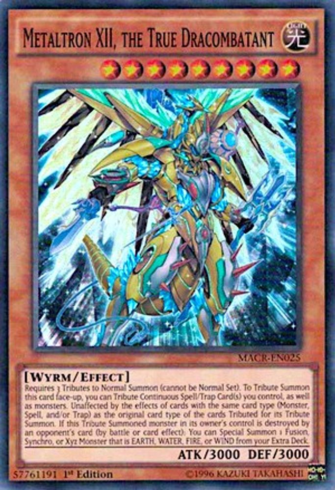 Metaltron XII, the True Dracombatant, 1st-edition, front