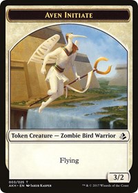 Aven Initiate // Snake Double-Sided Token, Amonkhet
